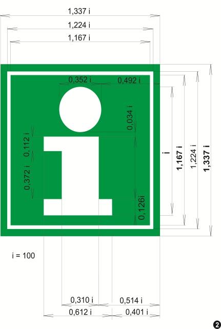 8.3] DESIGN MANUÁL JK TIC ČR 8.3.1] LOGOTYP OZNAČENÍ TURISTICKÉHO INFORMAČNÍHO CENTRA Turistické informační centrum je označeno písmenem bílého i v zeleném poli dle následujících schémat a barevnosti.