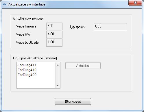 Pro samotnou instalaci ovladače není třeba mít zapojený interface ve voze, postačí pouze spojení s USB v PC.