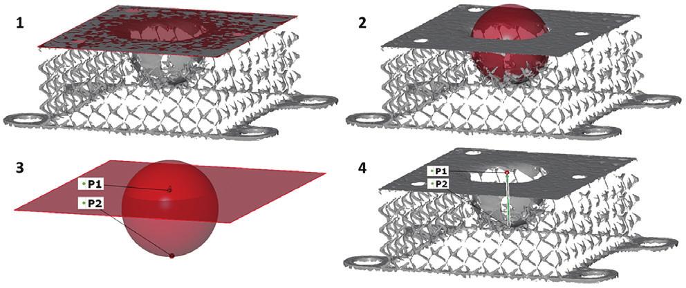Dimensions of the lattice-structured part of the sample were 40 x 40 x 16.8 mm. Four series of samples with various d/a ratio (d diameter of truss; a the length of the unit cell size) were designed.