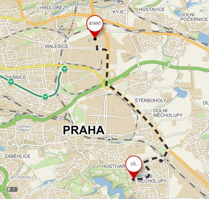 Koordinační situace s širším řešením dopravních tras Obr. 1: Doprava na skládku a štěrkovnu 2.2. Betonárka Beton se bude na stavbě odebírat z certifikované betonárky Metrostav.
