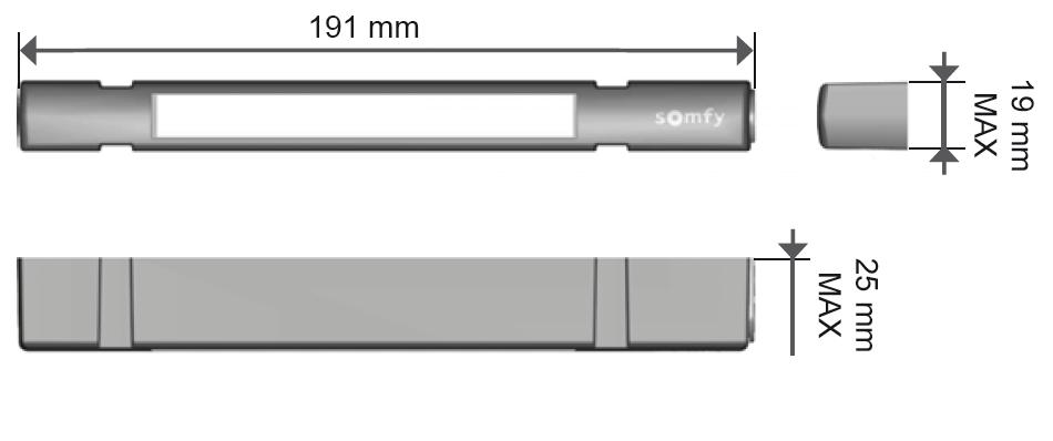 4.5 Profil 67x66 mm otevřený dolů Nasuňte na obě hřídele pohonu adaptéry (1) a přišroubujte je pomocí šroubů M3x8 (2).