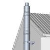 prostoru kotelny (otevřené spotřebiče) Koaxiální kotlový adaptér 2 Zpětná klapka odvodu spalin 3 Koaxiální koleno s kontrolními otvory 4 Koaxiální trubka s bajonetem 5 Kryt zděře 6 Komínová zděř 7