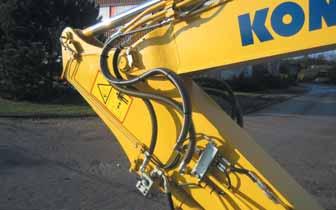280 mm Přídavné hydraulické okruhy 2 cestný přídavný hydraulický okruh, elektricky ovládaný zápěstím z ovládací