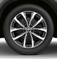 19" kola z lehké slitiny V spoke 692 v leskle šedém dvoubarevném provedení Ferric Grey, vhodná pro dojezdové pneumatiky runflat, rozměr kol 7,5J x 