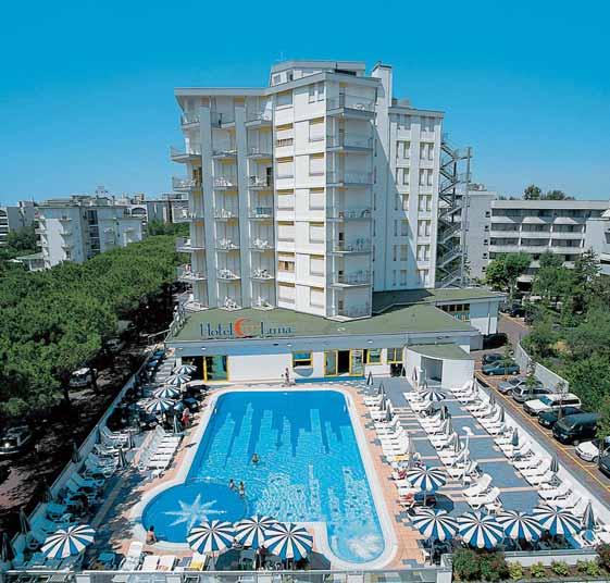 Hotel LUNA **** all inclusive náš tip ITÁLIE BIBIONE 50 m od pláže plážový servis v ceně all inclusive v ceně