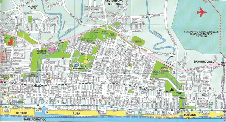RICCIONE Riccione je významné italské letovisko v oblasti Rimini. Často je nazýváno jako zelená perla Jadranu. Svůj největší rozmach město zažilo na počátku 20.