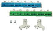 příslušenství FC P 20 a svorka každá / 2 x mm², 8 x 4 mm², Cu pro montáž na lištu DI dle E 60 715, 35 mm kloboukový profil pro skříně s 1 x 12 TE (pomocí svorky redukce na 9 TE) technologie zásuvných