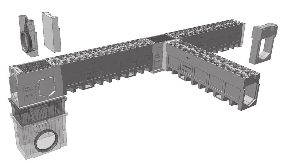 Monoblock RD 300 líniový odvodňovací systém podľa STN EN 1433 v monolitickom prevedení Použitie: diaľnice, cesty 1.