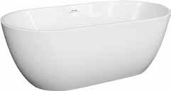 Technické informace - VANY AKRYLÁTOVÉ CLIVIA TOP 0 0 468411 Vana volně stojící x 80 x 72 cm oválná prohnutá s přepadem a nožičkami materiál LUCITE