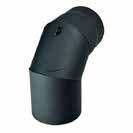 Dymové koleno plechové, rebrované, tenkostenné ø 100 mm ø 105 mm ø 112 mm ø 118 mm ø ø 125 mm ø 132 mm ø 145 mm ø 152 mm ø 160 mm Dymové koleno oceľové,