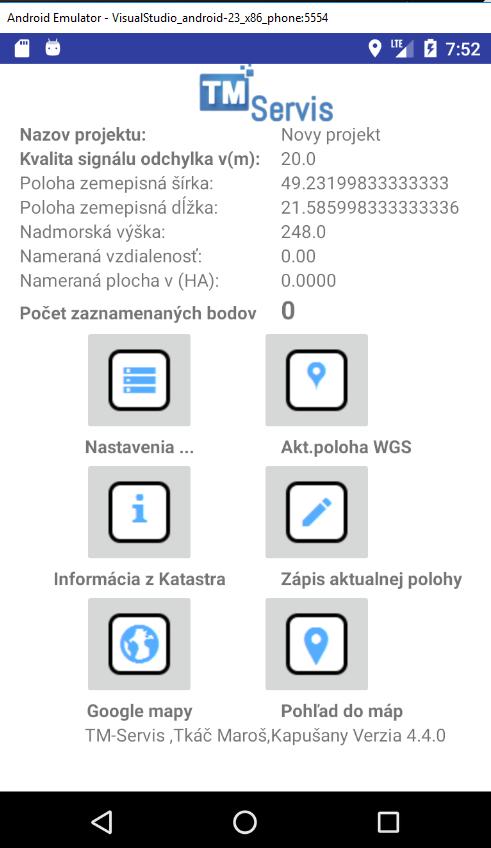 GPS KATASTER základné inštrukcie: Obrázok: 1. Úvodná základná obrazovka programu GPS KATASTER 2. Nastavenie projektu 3. Nastavenie názvu a typu, zistenie ID pre registrovanie LICENCIE 4.