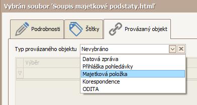Štítky vztahující se k Datovým schránkám nelze přidávat k souborům ani odebírat. Změnu v přiřazení štítků můžete provést kdykoliv, stačí kliknout na tlačítko upravit.