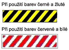 2. Barevné vyznačení značky označující riziko střetu osob