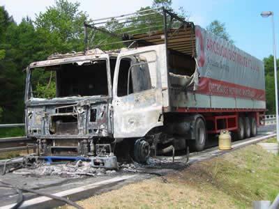 Datum: 13.6.2003 Adresa: Celní prostor Střelná Objekt: Nákladní vozidlo DAF 85 ATI, 1E4 6455 Zasahoval: HZS PS Val.