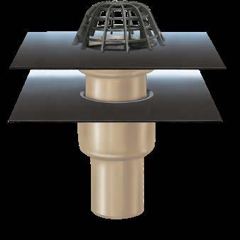 STŘEŠNÍ VPUSTI ESSERGULLY Systém pro bezpečné odvodnění plochých střech ROZŠIŘUJÍCÍ NÁSTAVEC ESSERGULLY Tepelně izolovaný, s těsnicím kroužkem Osvědčeným a spolehlivým systémem pro vnitřní odvodnění