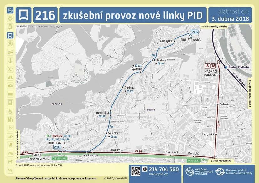 Novinky v jízdním řádu linky 119: S posíleným provozem začínáme o měsíc dříve než v loňském roce.