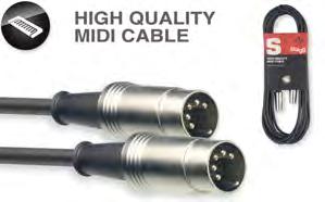 SMD10 E 25018196 0,4 kg 7,79 MIDI kabel, DIN zástrčka/din zástrčka, 10 m. Plastové konektory, barva černá. V souladu s RoHS.
