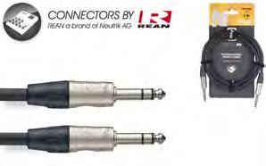 NAC3PSR 25019311 0,1 kg 7,69 209,00 Kč Profesionální audio kabel N-série s konektory REAN by Neutrik Deluxe jack zástrčka stereo / jack zástrčka stereo, délka 3m. Barva černá. V souladu s RoHs.