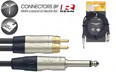 Barva černá. Výrobek je ve shodě s RoHS. NYC3/PS2CMR 25019339 0,2 kg 13,99 379,00 Kč Profesionální dvojitý Y kabel s konektory REAN by Neutrik 1x jack stereo zástrčka / 2 x cinch, délka 3m.