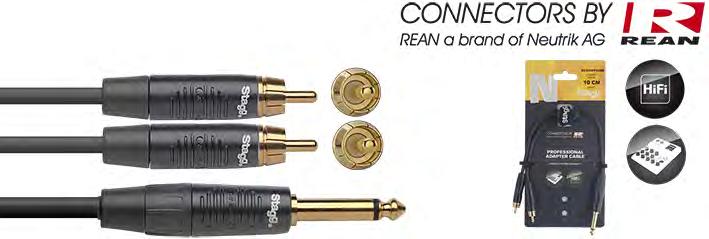 Power Cables AC POWER CABLES 25021421 0,1 kg 11,69 309,00 Kč NYA010/JS2CFR 25021415 0,1 kg 10,09 Rozbočovací redukce zásuvka stereo Jack / 2x samice RCA. Délka 0,1m.