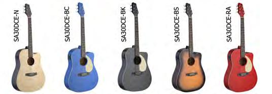 SA30D-BK LH 25020903 3,1 kg 120,90 3190,00 Kč Akustická kytara typu Dreadnought pro leváky. Vrchní deska lípa, spodní deska, luby a krk katalpa, hmatník a kobylka palisandr.