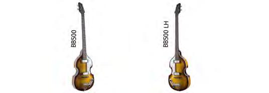 Electric Bass Guitars VINTAGE-STYLE SERIES BB500 Model - Violin-style Objednací číslo Hmotnost Název Objednací číslo Hmotnost P250 Model BB500 25019004 6,3 kg 372,90 9990,00 Kč 4-strunná elektrická
