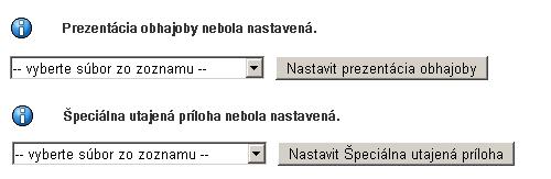 Prílohy práce (prezentácia obhajoby...) sa vkladajú zvlášť a je možné ich vložiť v rôznych formátoch. Odovzdanie práce (posledný krok) nie je podmienené vložením príloh.