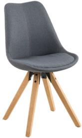 999,- houpací židle s potahem se vzhledem kůže v šedomodré barvě, k dostání za stejnou cenu také v petrolejové, červené, antracitové a šedohnědé barvě, rám z ušlechtilé oceli, cena za ks, místo 6.