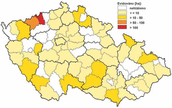 2005 Zpravodaj ochrany lesa. Supplementum Obr. 36: Evidovaný výskyt hlodavců v lesních kulturách od roku 1990 Recorded occurrence of rodents in forest plantations since 1990 7 6 5 tis.