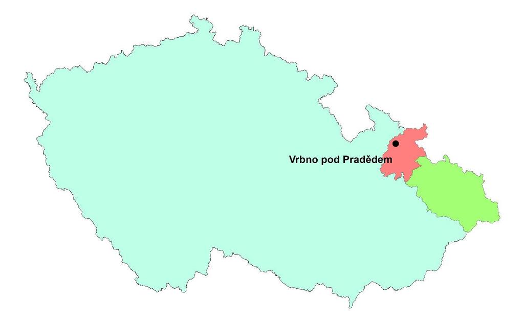 Obrázek 1: Poloha obce v rámci administrativního členění ČR Zdroj: vlastní tvorba v ArcMap,