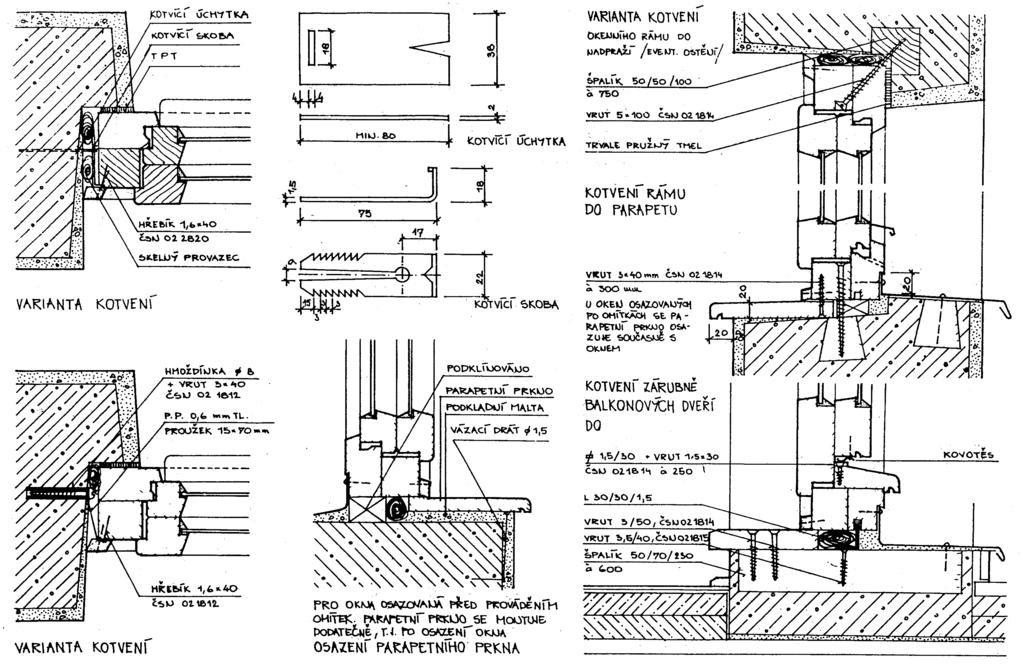 I. 4. Konstrukce a detaily oken