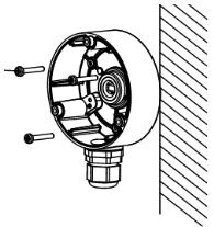 3). Uvolněte šroub R a otočením kamery [0 ~360 ] nastavte objektiv na pozorovací úhel. Po dokončení úpravy šroub utáhněte. Figure 2-2 Tříosé seřízení 6.
