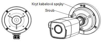 2.2.2 Montáž na strop/stěnu s kabelovou spojkou Pokud se rozhodnete pro montáž na stropě, musíte si koupit kabelovou spojku samostatně. Kroky: 1.