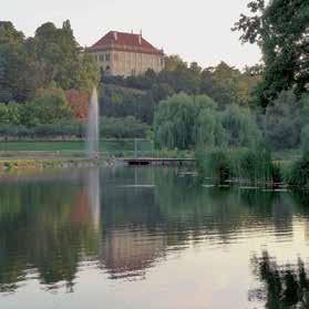 Lesopark (10 000 l/den a více) Skutečným řešením klimatizace Prahy jsou sady, parky a lesy, jejich chladící a retenční schopnost je dle jejich velikosti až milionkrát větší ve srovnání s truhlíkem s