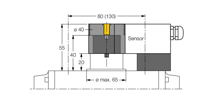 65 mm; rozteč otvorů na přírubě 30x80 mm (30x130 mm); připojovací hřídel (čep hřídele) výška 30 / Ø max.