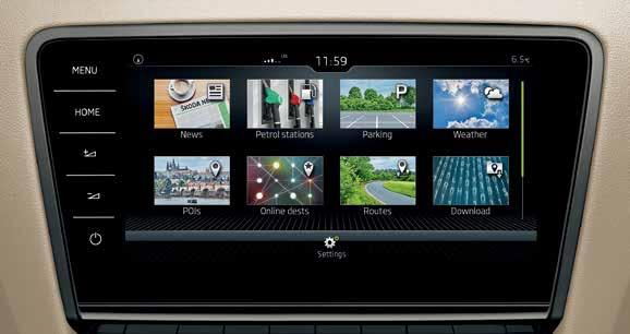 20 ŠKODA CONNECT: VEZMITE SI ONLINE SVET SO SEBOU PARKOVACIA POLOHA Zobrazí presnú polohu z ľubovoľného miesta na vašom mobilnom telefóne aj