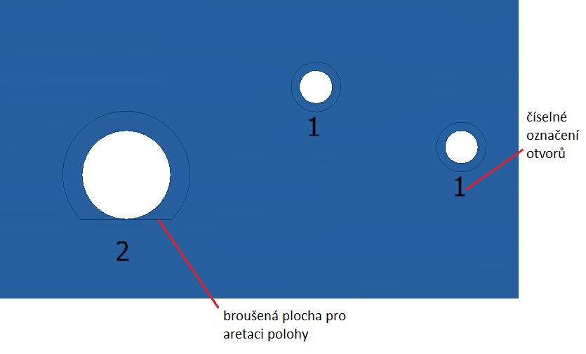 5.3.5 Opěrná deska Obrázek 33 Detail uložení vyhazovačů Opěrná deska o rozměrech 796x468x27 a katalogovým označením F85/796 796/468/36/1730 