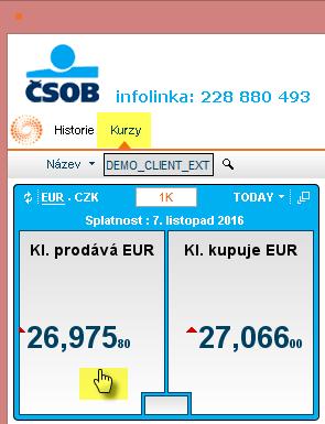 Zobrazit historii) Uzavírání FX obchodů V záložce