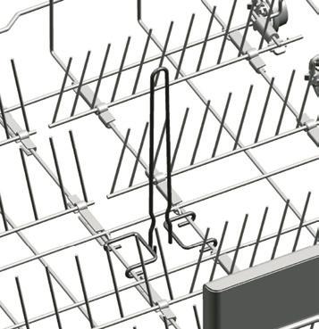 Výškově nastavitelná přihrádka horního koše (podle modelu) Horní a spodní