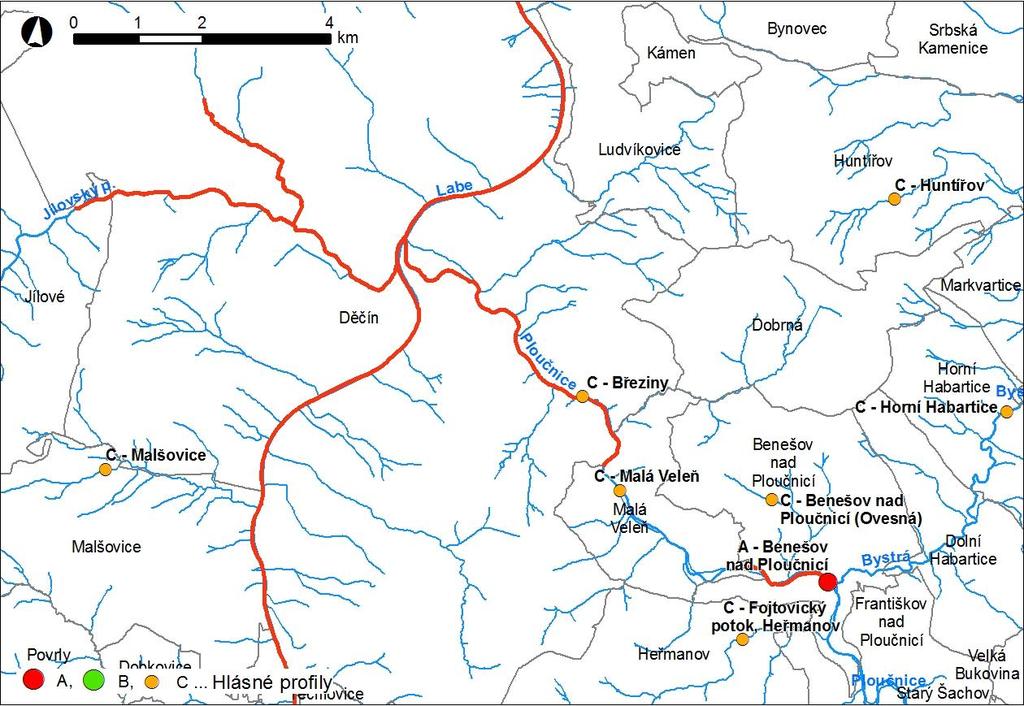 Obr. 1 Přehledná mapa řešeného území Obr.