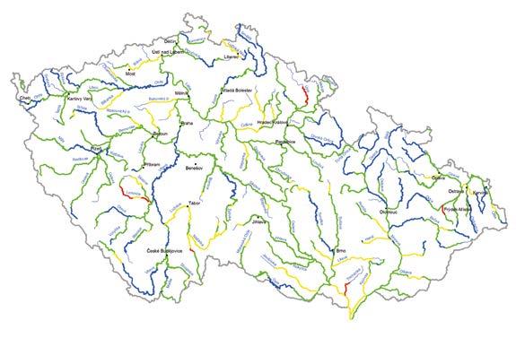 Jakost vody v tocích České republiky 2014 2015 1991 1992