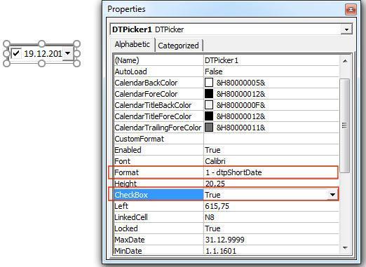 Obrázek 51: Další ovládací prvky ActiveX Ne všechny prvky, které v dialogovém okně vidíte, jdou využít přímo na listu Excelu.