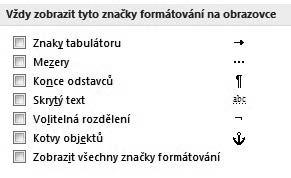 z Předposlední odstavec je prázdný odstavec (v řádku vidíte pouze symbol, označující konec odstavce). z Seznam s odrážkami je odsazený od levého okraje pomocí klávesy Tab.