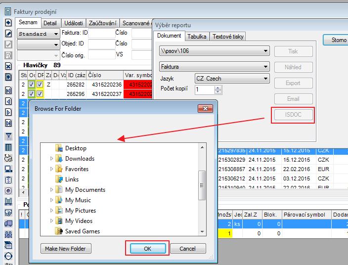 Verze 1.8.66.2 Export faktur do formátu ISDOC.