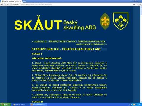 203 Zvláštní náležitosti stanov jiných druhů civilních korporací, nežli spolků, např.: a.