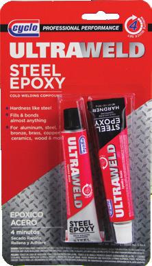 Ultra Weld Epoxy Steel lepidlo >> Profesionální formule lepidla Ultra weld epoxy steel je bezkonkurenční dvousložkové