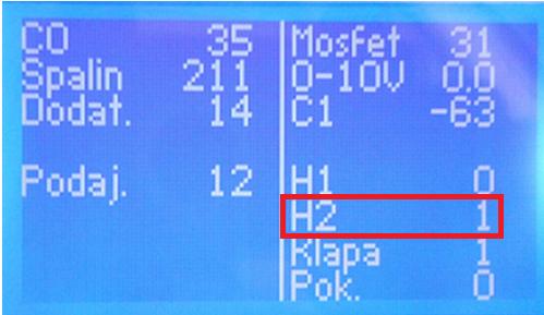 Zde je možné ověřit funkčnost komponentů připojených k regulačnímu přístroji (ventilátor, čerpadla.) 