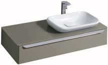 matná 824102000 biela matná 824103000 Skrinka pod umývadlo, závesná, s výrezom vpravo 115 x 20 x 52 cm sklenená