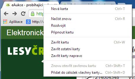 V případě, kdy používáte prohlížeč Mozilla Firefox, můžete do nové záložky zkopírovat URL adresu, která zobrazuje seznam probíhajících aukcí a vybrat jinou vzestupnou aukcí.