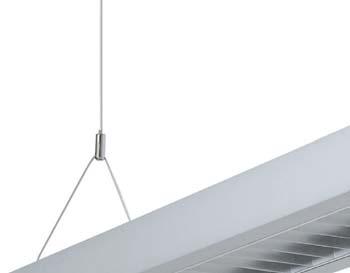 Světelné zdroje: - lineární zářivkové trubice T5 - reflektorové halogenové žárovky nebo LED směrové zdroje o průměru 70mm Barva svítidla ( a v objednacím čísle): 1 - bílá RAL